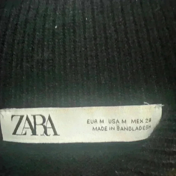 Zara blogger favorite striped collar knitted oversize sweater cardigan size m - Picture 3 of 6